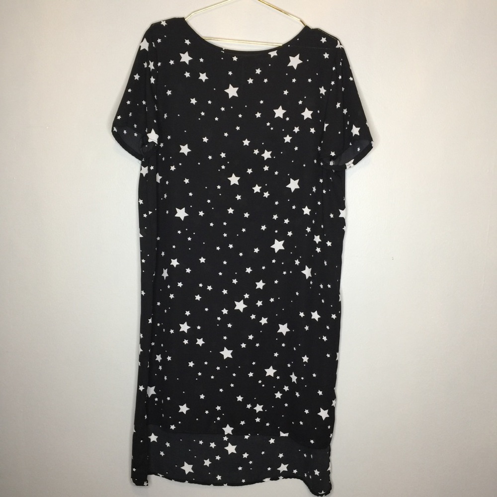 Belle & Sky Black White Star Dress XL
